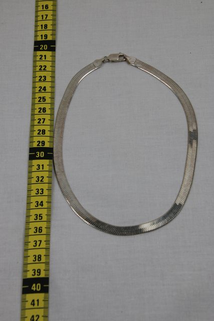 Collier maille plate marqué 925